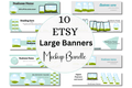 MRV Templates - 10 Large Etsy Banner Mockup Templates