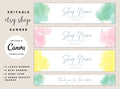 Watercolor Etsy Shop Banner