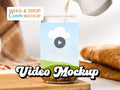 Video Can Glass Canva Mockup